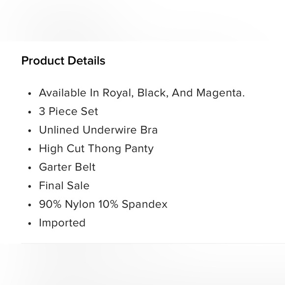 💙LAST ONE! Im Al Yours Lace 3
Piese Set💙 - Picture 5 of 5